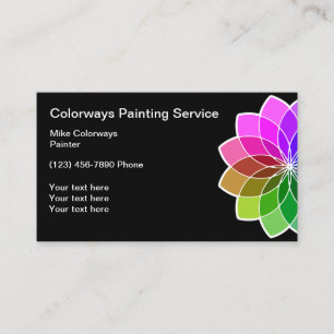 Carte De Visite Conception colorée de peintre professionnel