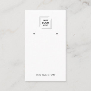 Carte De Visite Conception d'affiche de branding de bijoux blancs 