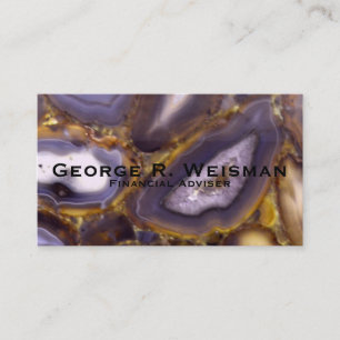 Carte De Visite Conception d'Agate blanc Brown violet