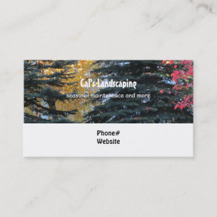 Carte De Visite Conception d'aménagement paysager d'arbres