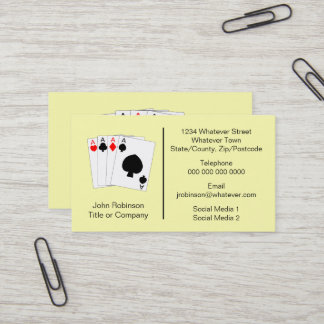 Carte De Visite Conception d'As Casino
