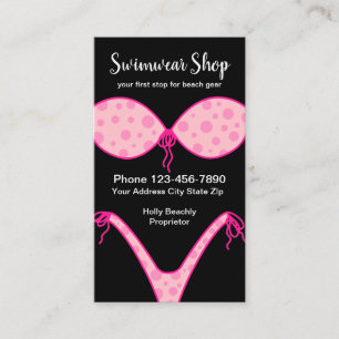 Carte De Visite Conception de bikini d'été de magasin de vêteme