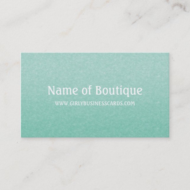 Carte De Visite Conception de boutique texturée sarcelle (Devant)
