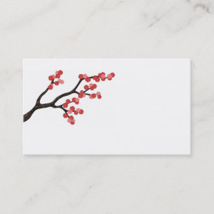 Carte De Visite Conception de branche de fleurs de cerisier dans