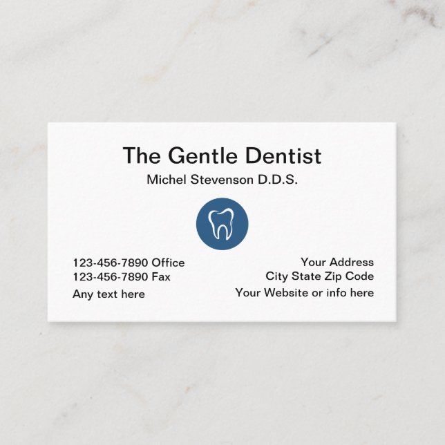 Carte De Visite Conception de bureau de dentiste (Devant)