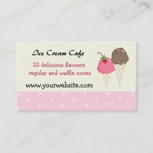 Carte De Visite Conception de Café Glace Cream