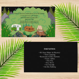 Carte De Visite Conception de camping pour parc de véhicules récré