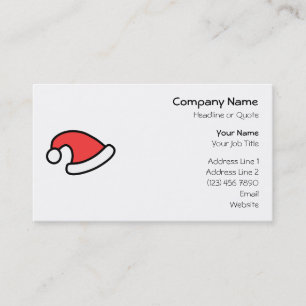 Carte De Visite Conception de casquette de Père Noël