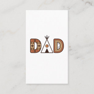 Carte De Visite Conception de chemise à lettrage Tipi Papa Coloré_