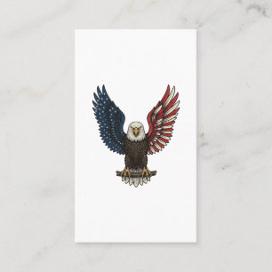 Carte De Visite Conception de chemise vectorielle aigle patriotiqu
