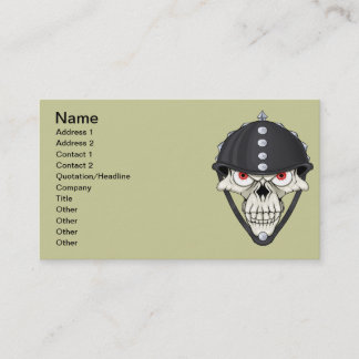 Carte De Visite Conception de crâne de casque de motard pour des