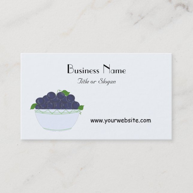 Carte De Visite Conception de fruits bleuets (Devant)