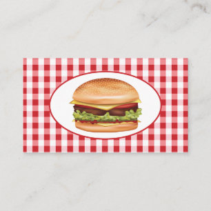 Carte De Visite Conception de hamburger de restauration rapide ou 