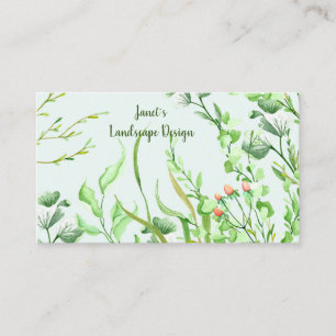 Carte De Visite Conception de jardins Watercolor