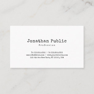 Carte De Visite Conception de la sostalgie minimaliste Plain Retro