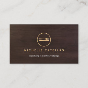 Carte De Visite CONCEPTION de LOGO de FOURCHETTE et de COUTEAU sur