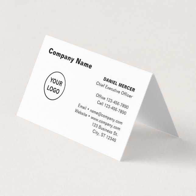 Carte De Visite Conception de logo professionnel moderne (Devant)