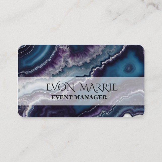 Carte De Visite Conception de marbre d'Agate (Devant)