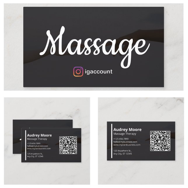 Carte De Visite Conception de modèles de thérapie de massage (Massage Therapy Templates Design Business Card
)