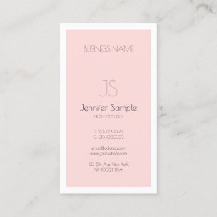 Carte De Visite Conception de monogramme créative simple plain lux