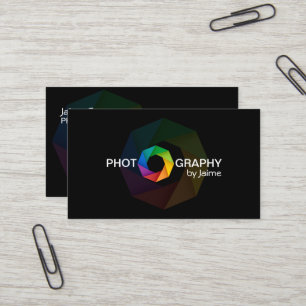 Carte De Visite Conception de photographe avec le volet
