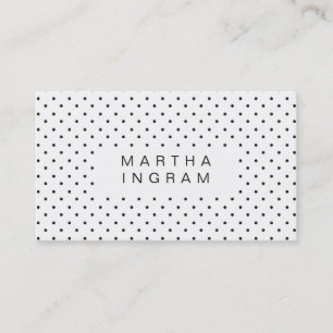 Carte De Visite Conception de points Polka moderne