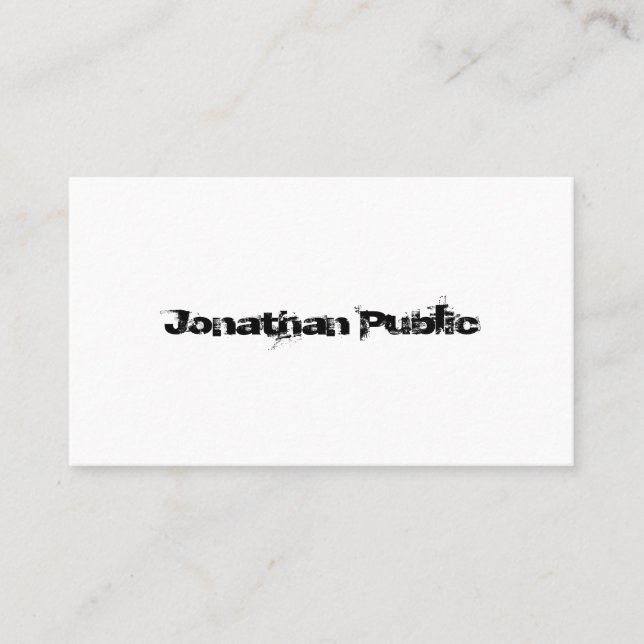 Carte De Visite Conception de police artistique moderne Profession (Devant)