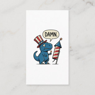 Carte De Visite Conception de T-shirt de feu d'artifice de T-Rex p