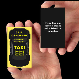 Carte De Visite Conception de transport de taxi cool