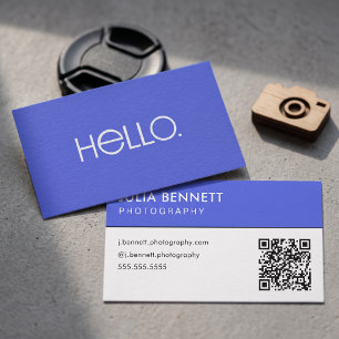 Carte De Visite Conception de typographie moderne « Bonjour »