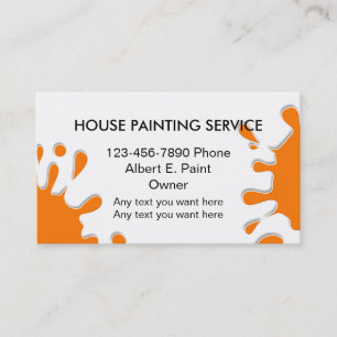Carte De Visite Conception d'éclaboussure de peinture de peintre