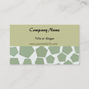 Carte De Visite Conception d'entreprise hexagonale verte