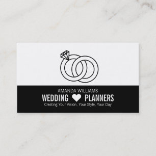 Carte De Visite Conception des anneaux de Mariage lié, planificate