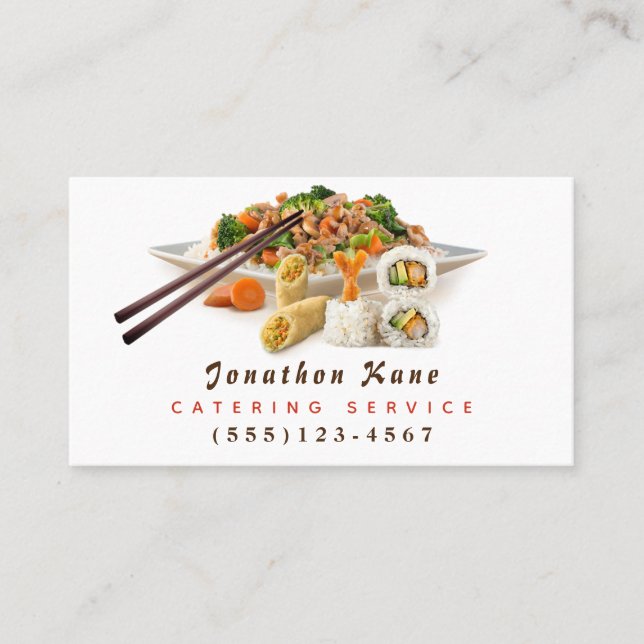 Carte De Visite Conception des plaques alimentaires Restauration S (Devant)