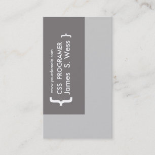 Carte De Visite Conception d'informaticien de CSS