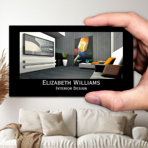 Carte De Visite Conception d'intérieur de photo personnalisée en n