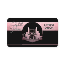 Conception d'intérieur ou logo d'architecte noir e