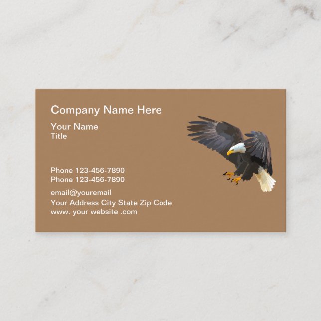 Carte De Visite Conception du logo de vol Eagle In Flight (Devant)