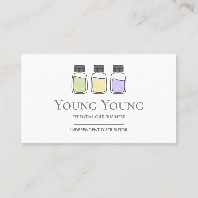 Carte De Visite Conception du logo des huiles essentielles (Devant)