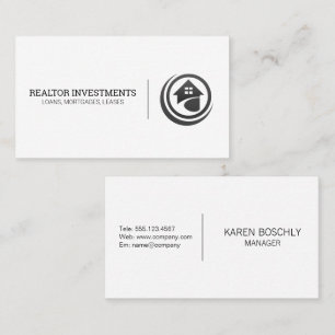 Carte De Visite Conception du logo immobilier moderne