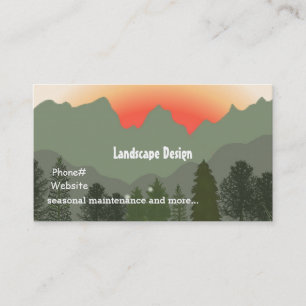 Carte De Visite Conception du paysage du lever du soleil