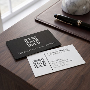 Carte De Visite Conception élégante de conseiller financier CPA