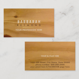 Carte De Visite conception en bois claire de texture pour le