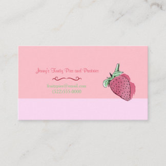 Carte De Visite Conception et logo roses de fraise