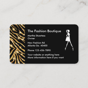 Carte De Visite Conception étincelante de boutique de mode
