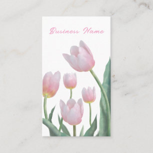 Carte De Visite Conception florale de tulipes pastel