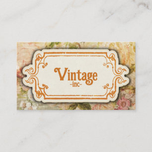 Carte De Visite Conception florale rétro vintage