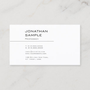 Carte De Visite Conception graphique simple Élégante et profession