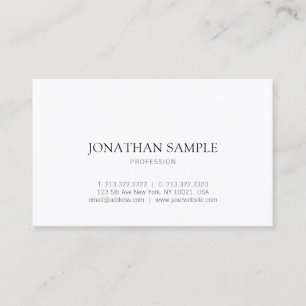 Carte De Visite Conception graphique simple moderne Plain Professi
