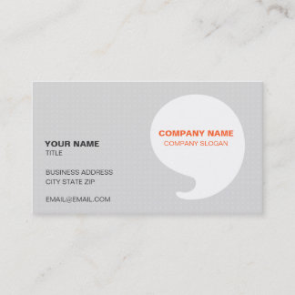 Carte De Visite Conception grise et orange moderne